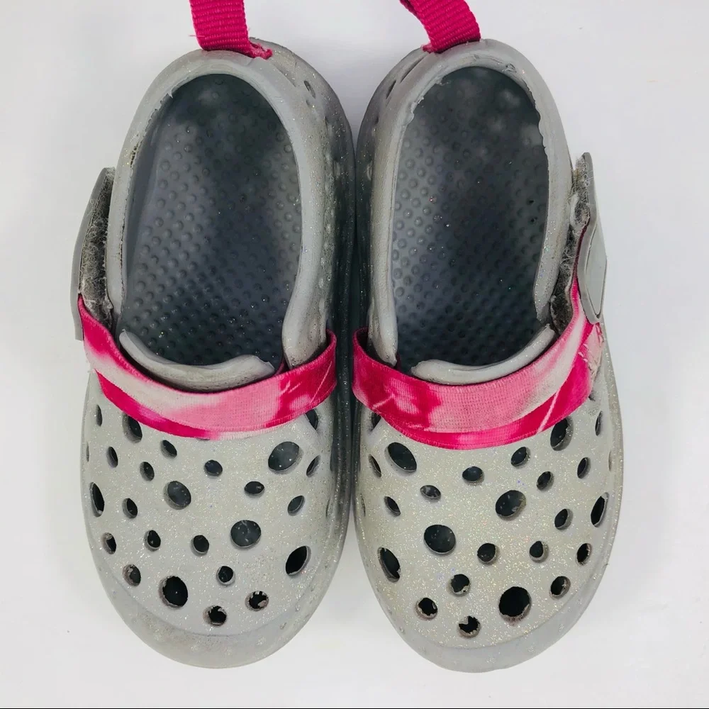 Western Chief Eva Glitter Slip-on Water Shoes 7/8T - Picture 7 of 13